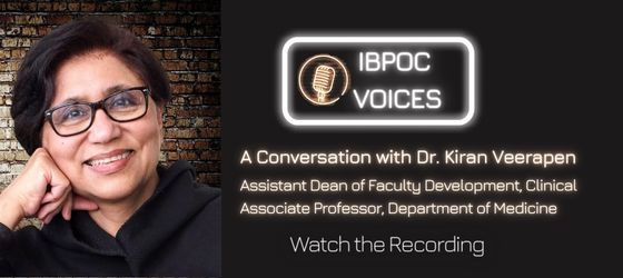 IBPOC Voices: A conversation with Dr. Kiran Veerapen. Watch the recording